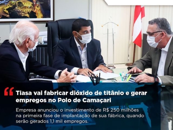 TIASA vai fabriicar DIÓXIDO DE TITÂNIO na Baha